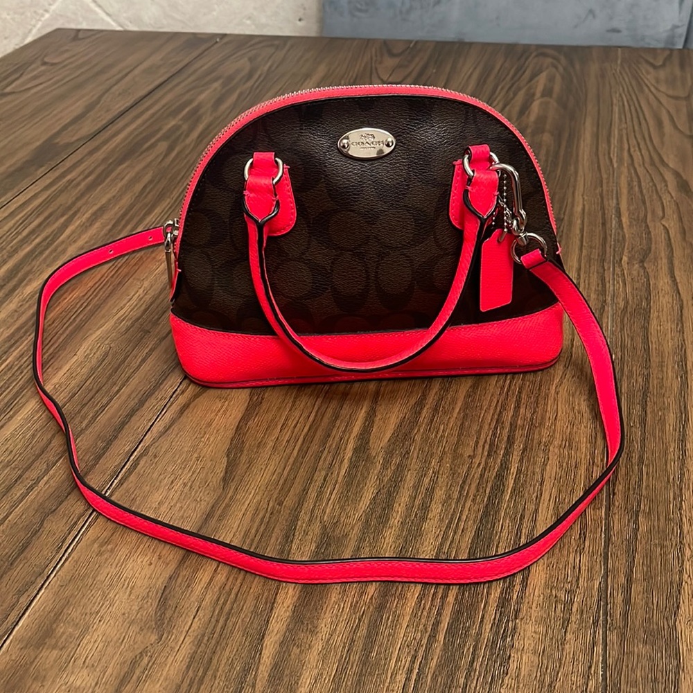 Coach Crossbody Bag in Black and Pink